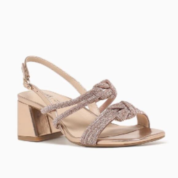 LifeStride Celeste Rhinestone knot Block heel rose gold - 7.5 - Picture 1 of 13
